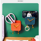 Creative Clock Wall Hanging Storage Box with Hook Kitchen Bathroom Bedside Organizer Shelf Mobile Phone Holder